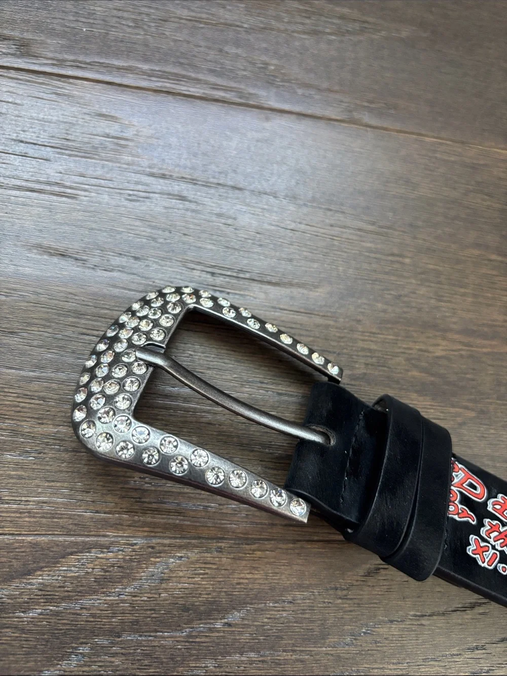Ed Hardey Manmade Material belt, For The World, X1-04,studs,velvet feel,Tiger